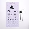 PVC Snellen Eye Chart Kindergarten Low Vision Eye Test Charts Eye Exam Tool With Point Stick Occluder