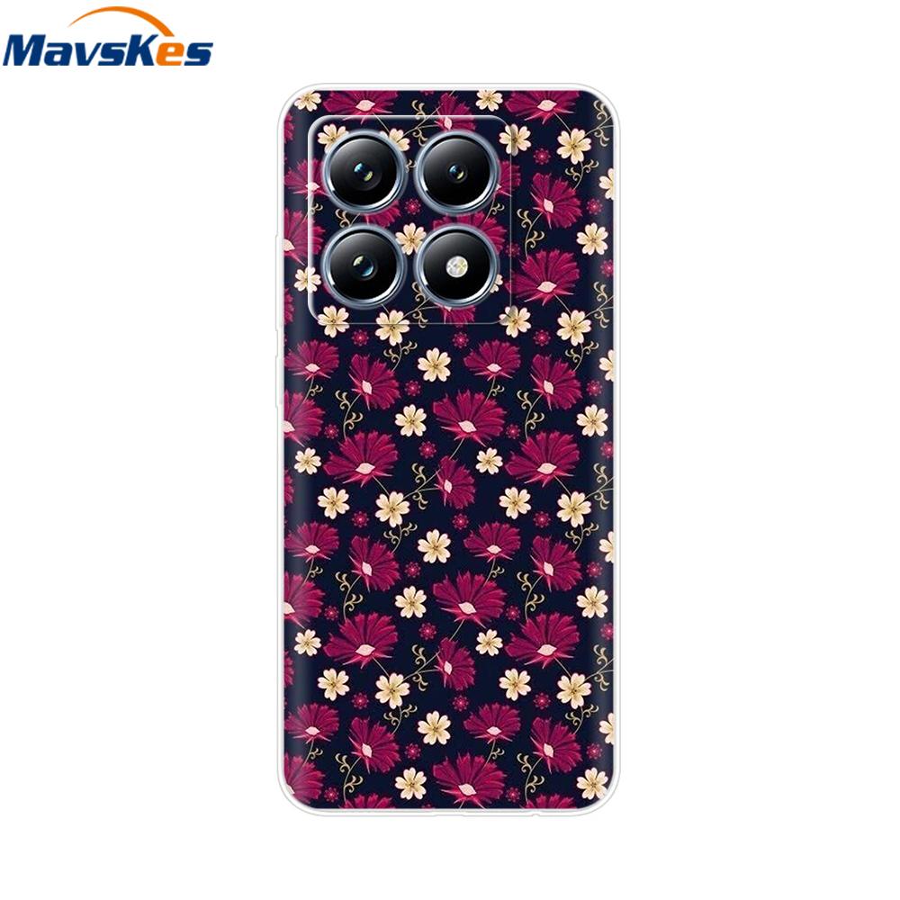 For Xiaomi 14T 5G Case Cute Soft Transparent TPU Painted Silicone Cover For Xiaomi 14T Pro 5G 2024 Mi14T Phone Cases Coque Funda