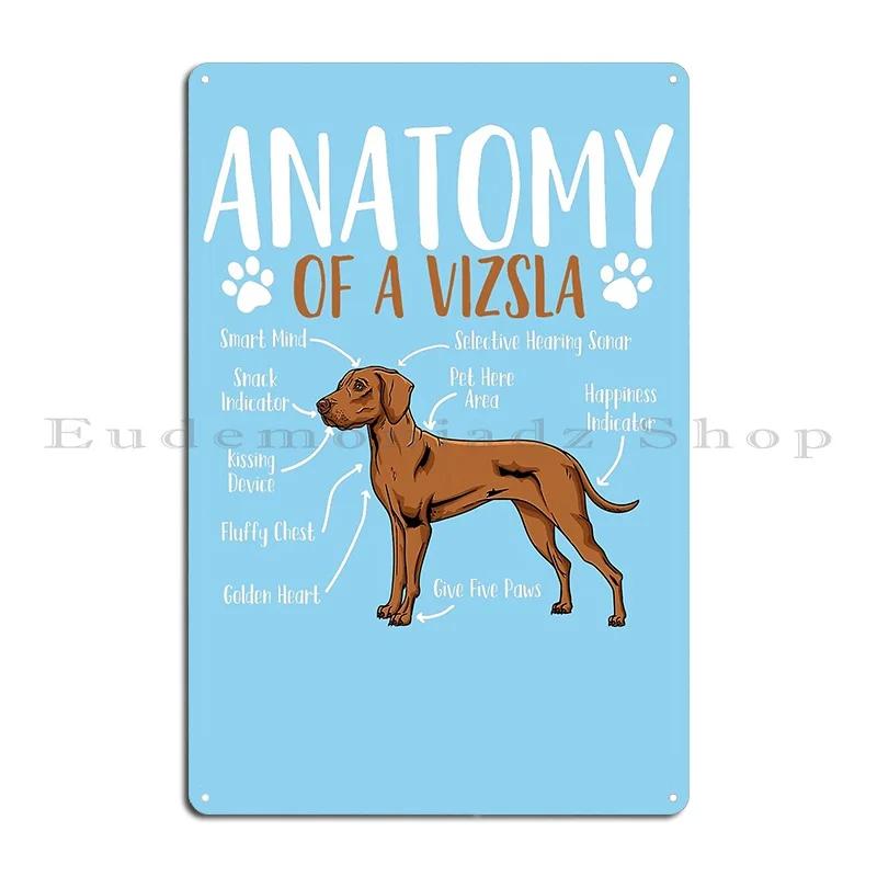 Anatomy Of A Golden Retriever Goldie Labrador Anatomy of Vizsla Dog Metal Plaque Retro Bar Wall Decor Create Tin Sign Poster