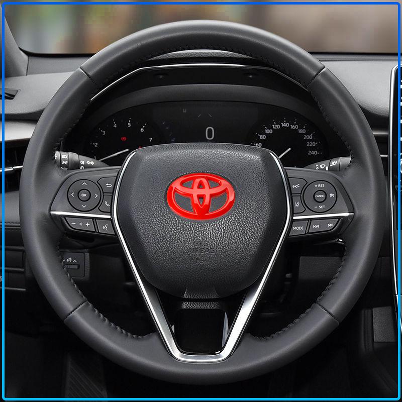 1Pcs Car Steering Wheel Badge Decal Auto Styling Car Decoration Sticker For Toyota C-hr Prado Rav4 Yaris Hilux Prius Avensis Corolla Camry