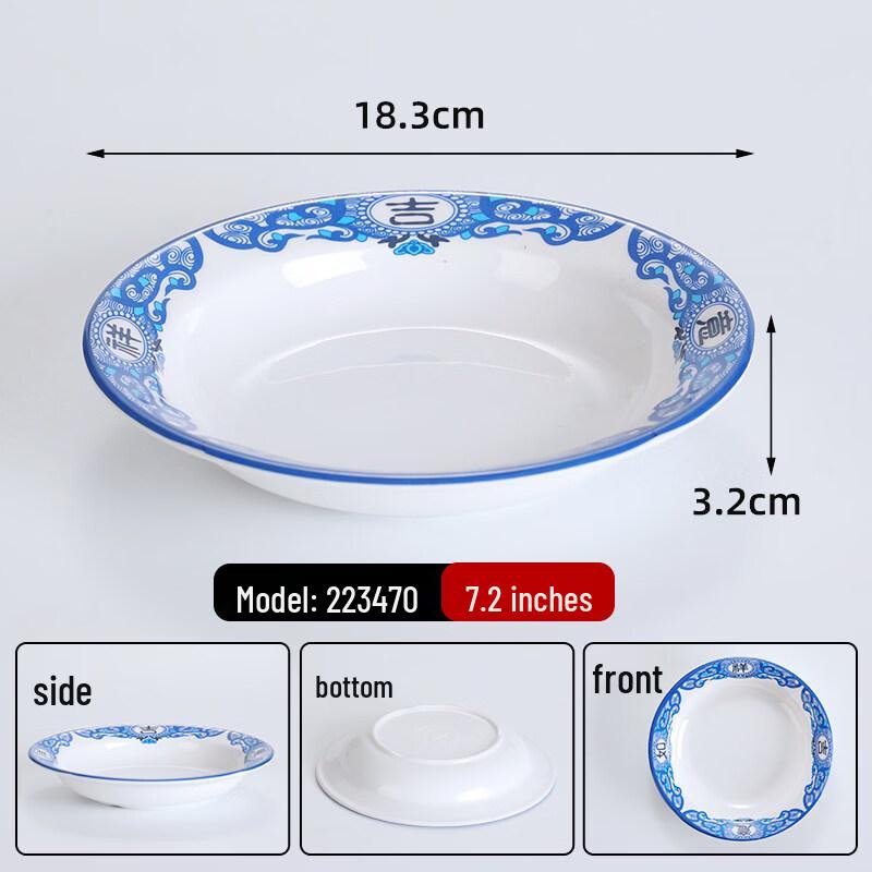 Commercial Melamine Round Serving Plate