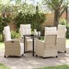 VidaXL 5-piece Garden Furniture Set In Beige Rattan 3380443