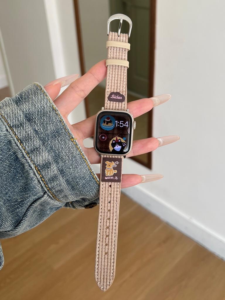 Cute Bear Puppy Waffle Fleece Strap For Apple Apple Watch Watch Iwatch109876