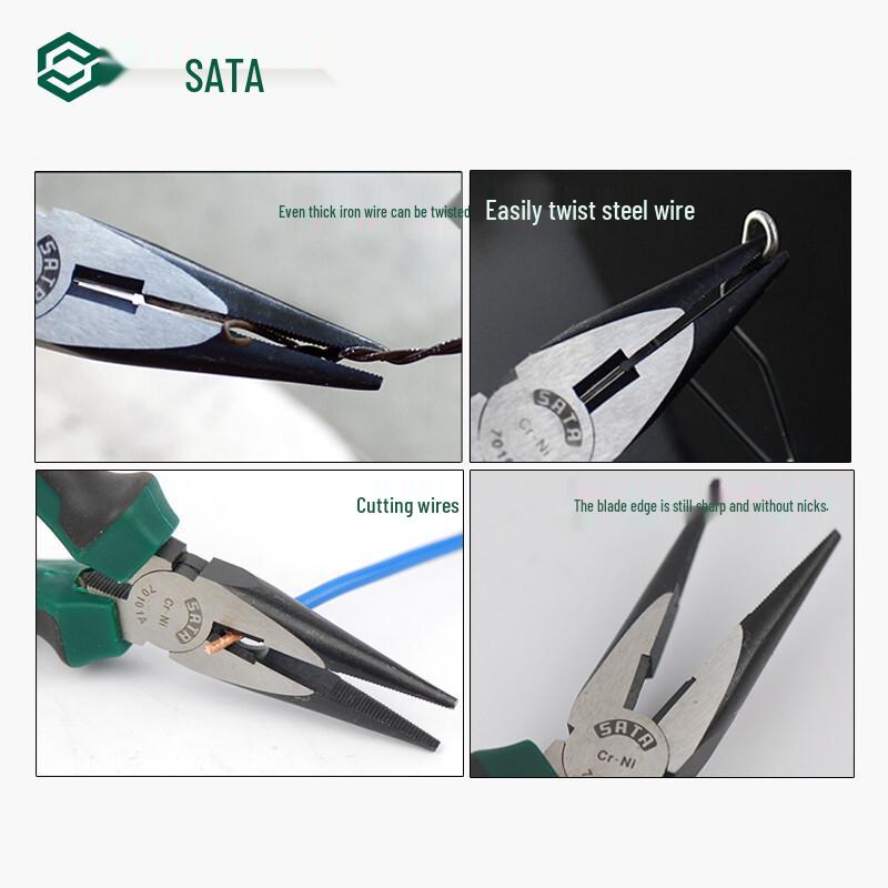 SATA 70102A Multi-function Electrician Needle Nose Pliers