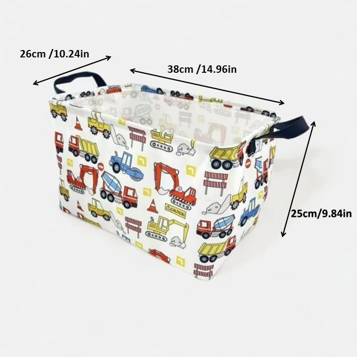 Childrens Cartoon Storage Bin With Polyester Material For Bedroom Playroom Organization