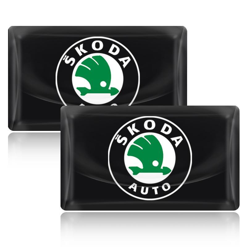 2/5/10 Stück Kohlefaser Lenkrad Auto Logo Emblem 3D Aufkleber Für Skoda Octavia Superb Rapid Kodiaq Karoq Fabia Kamiq Roomster Citigo