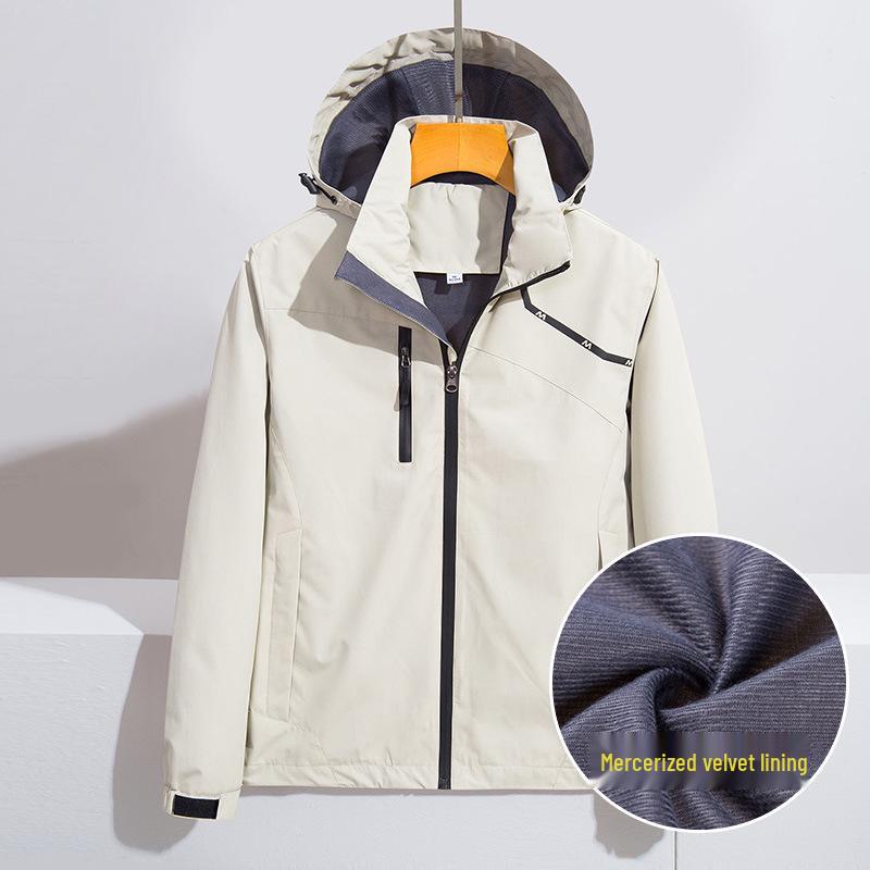 Unisex Windproof Waterproof Fleece Jacket for Autumn/Winter Outdoor Activities