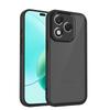 KEYSION Matte Translucent Black Phone Case for HONOR 400 Pro 5G Silicone+PC Clear Shockproof Back Cover for Honor 400 Lite 5G