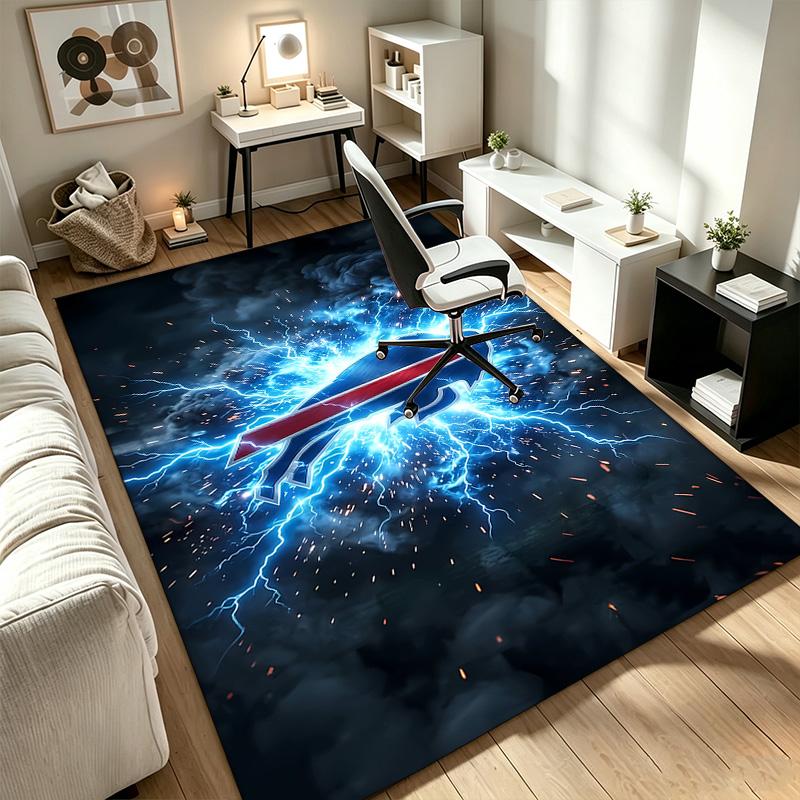 Buffalo Bills Ein Teppich geeignet für Bürostuhlbereiche Wohnzimmer und Computertische perfekt für Heimbüros und ein ideales Weihnachtsgeschenk