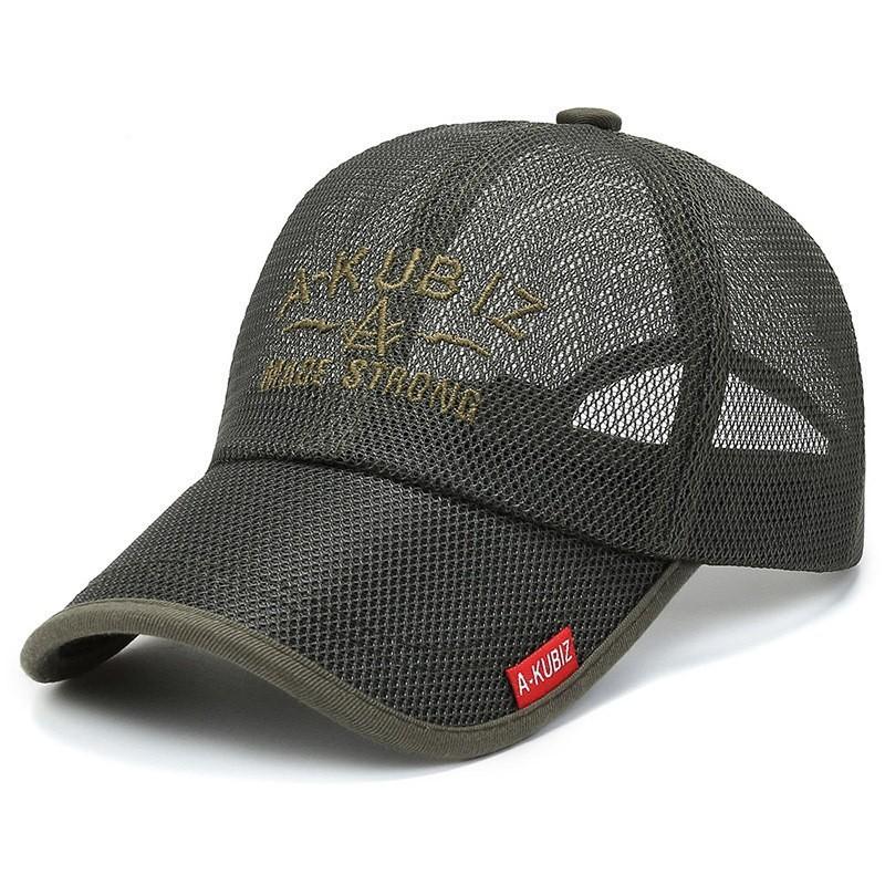 Letter Embroidered Mesh Breathable Baseball Cap Unisex Summer Meshes Peaked Cap Outdoor Leisure Sun Protection Mesh Sun Hat
