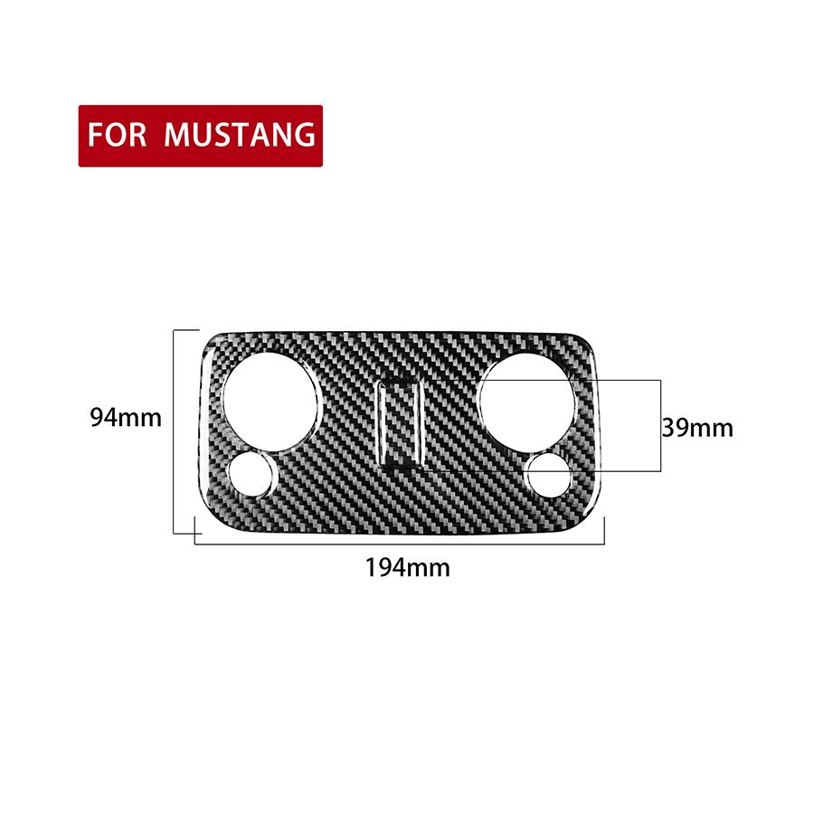 Carbon Fiber Style Reading Light Button Panel Sticker For Ford Mustang GT 05-09