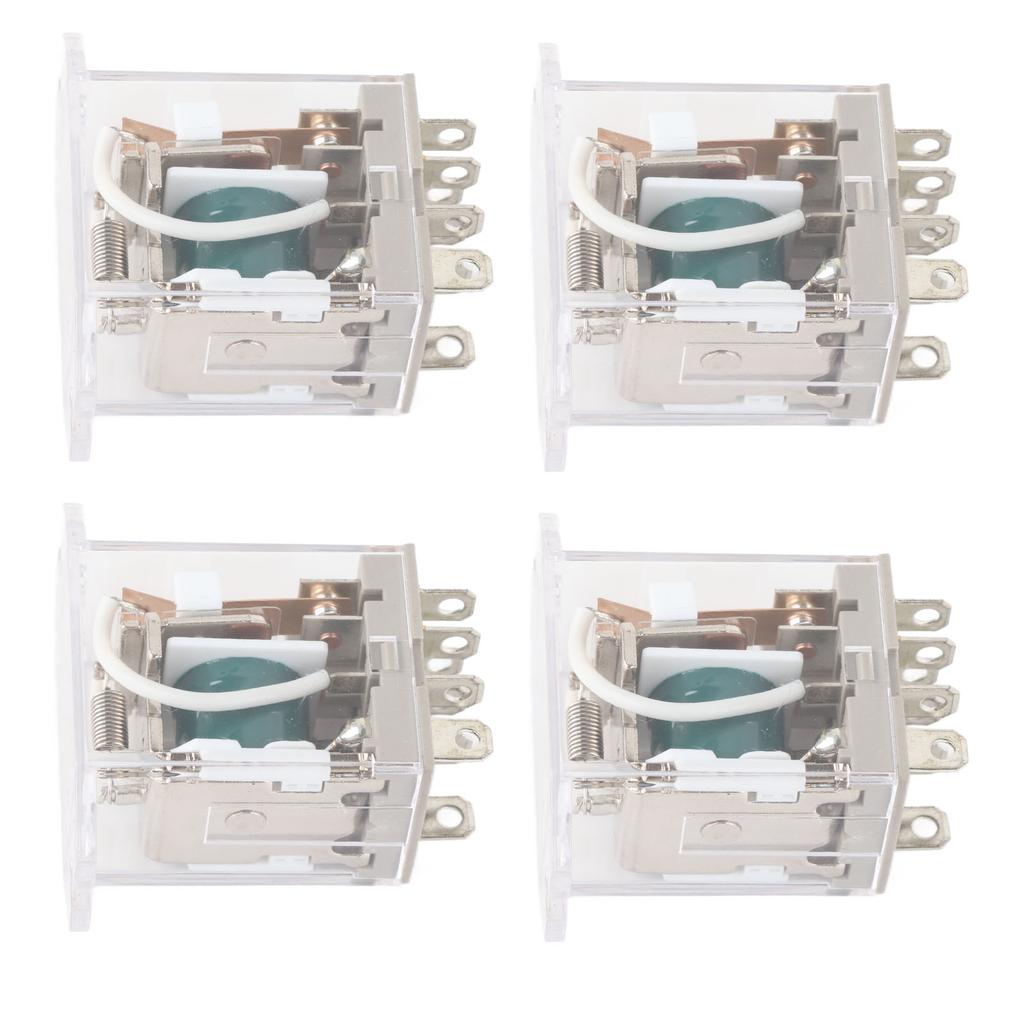 4pcs Electromagnetic Power Relay 220V Multi Purpose Waterproof Thermoplastic Structure for Garage Door