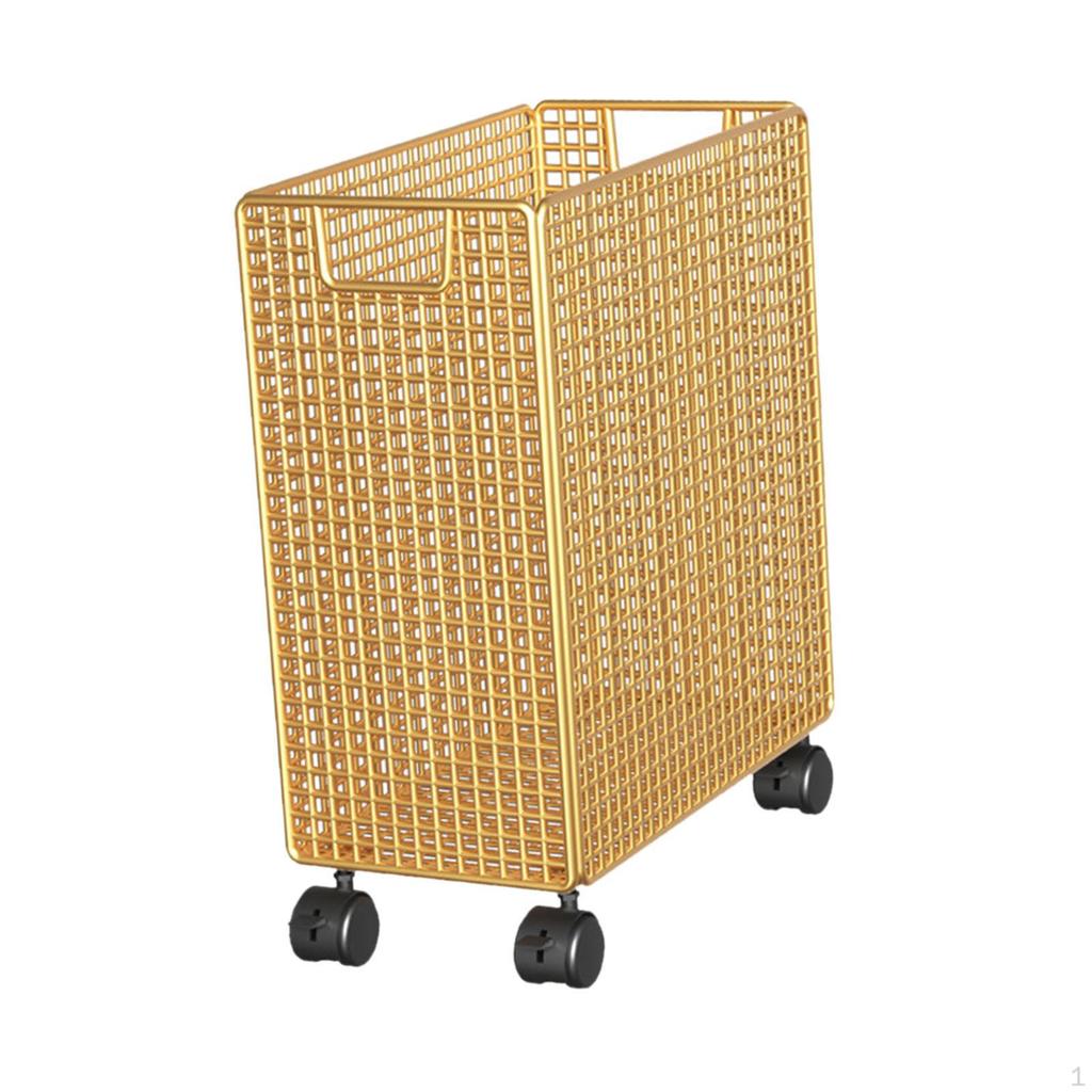 Rolling Yoga Mat Storage Basket Laundry Wheeled Home Gym Rack Cart for College