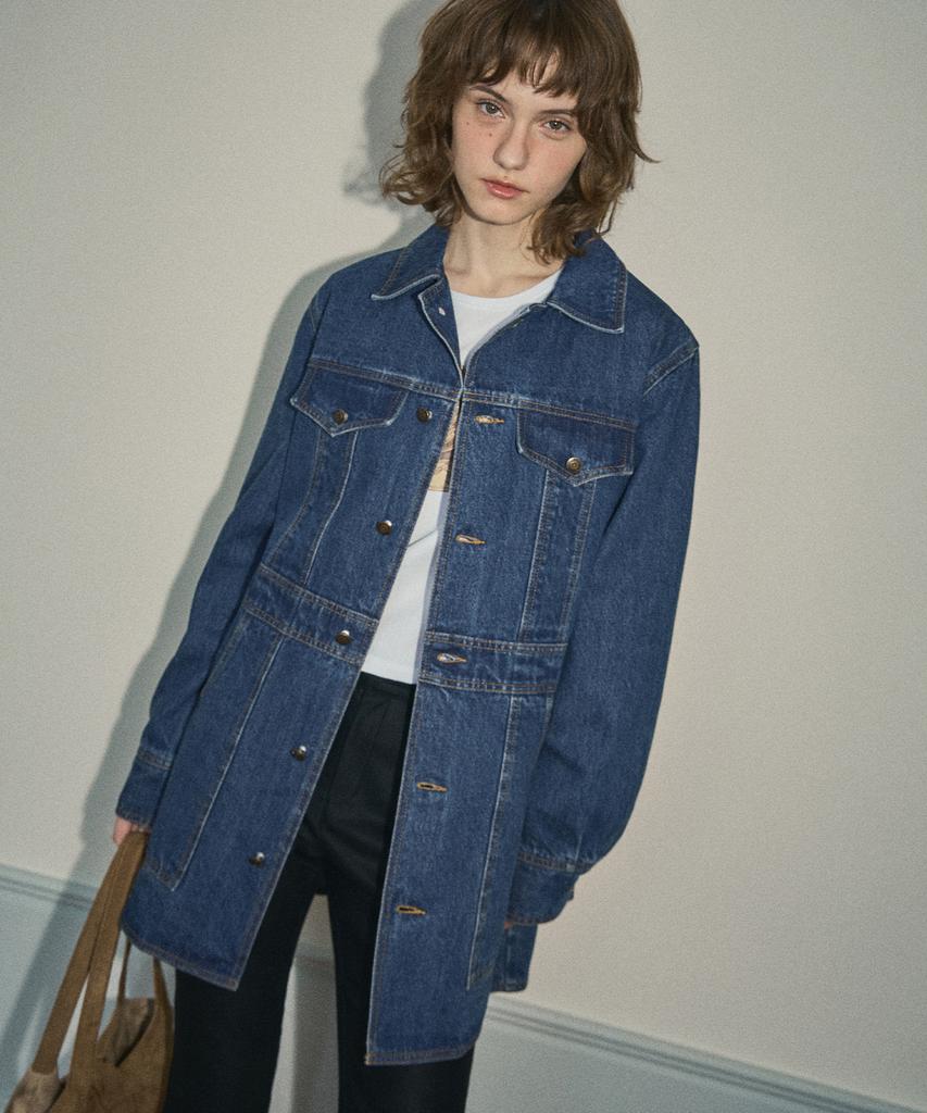 Aueonoseuteljia Two-Way Denim Half Jacket Dress_Deep Blue(Oc25-Ot01)