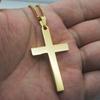 HNSP 316L Stainless Steel Cross Pendant Chain Necklace For Men Religion  Accessories Male
