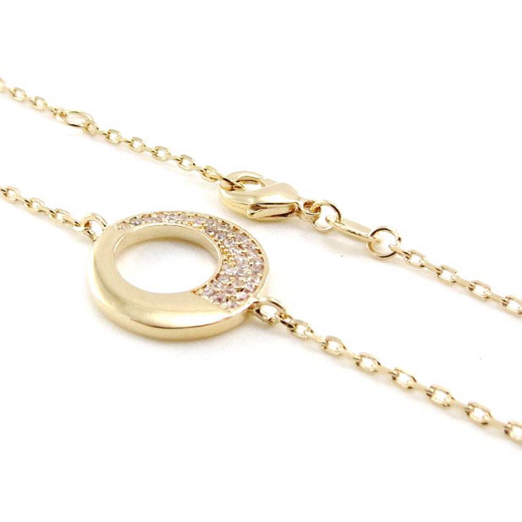 Les Trésors De Lily [J0156] - Gold Plated Bracelet 'Sissi' White Gold - 15 Mm