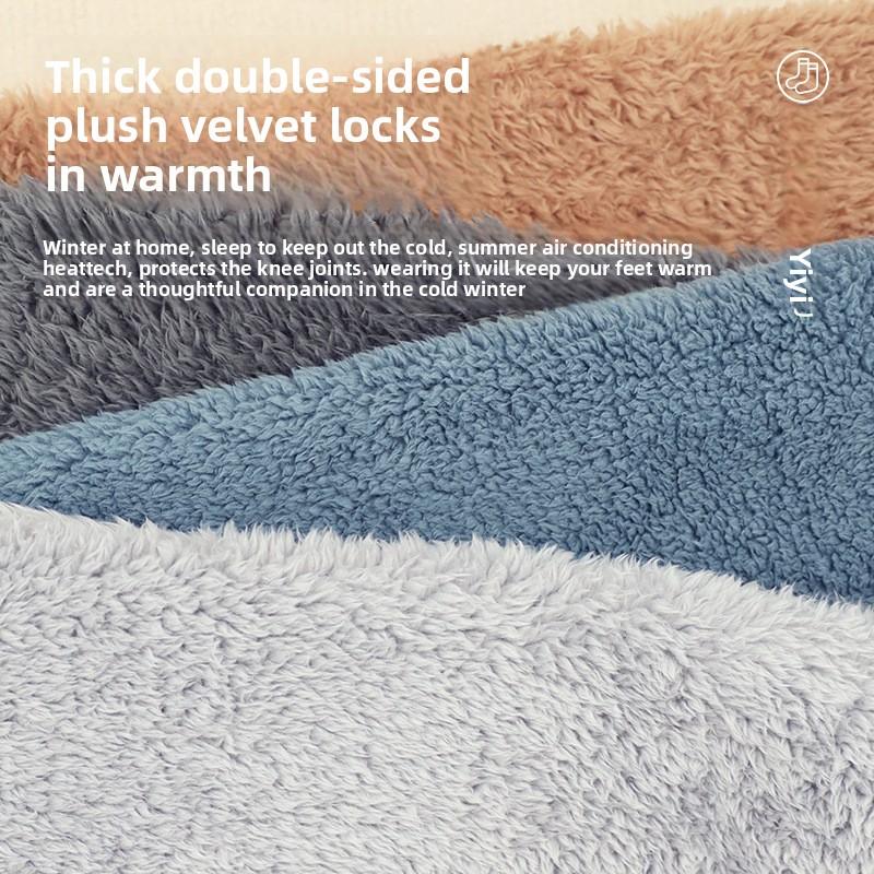 Winter Fleece Toeless Ankle Leg Warmers for Elderly Knee Foot Cover Thermal Protection Against Cold Weather Old Leg Pain Relief