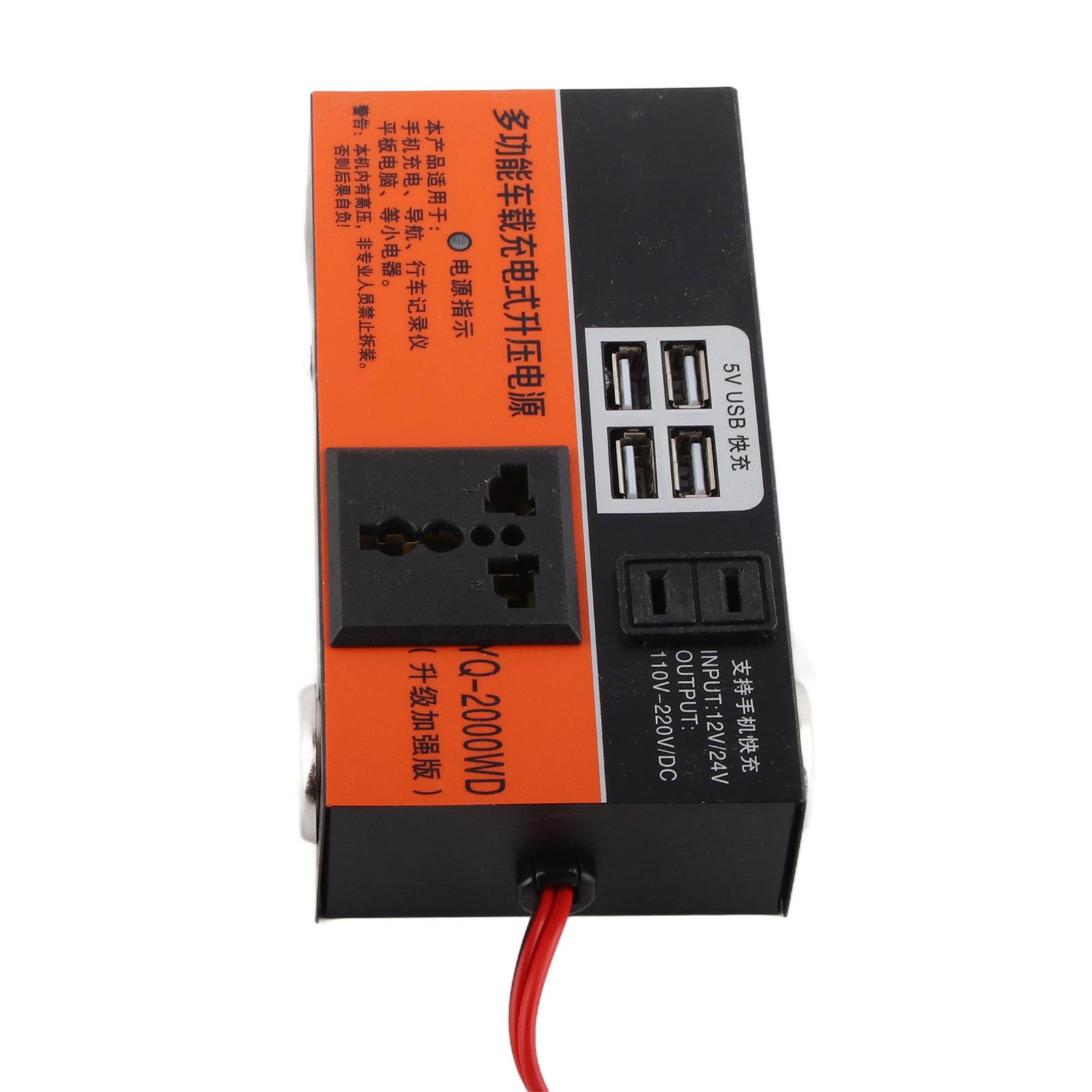 

Multifunctional Car Inverter 12V 24V to 220V Converter Fast Charging Vehicle Inverter Power Supply