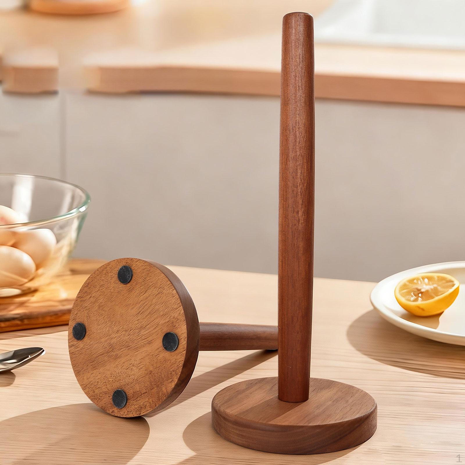 Держатель для бумажных полотенец Отдельно стоящий Современный с деревянным основанием Диспенсер Подставка Кухонный рулон 1440₽