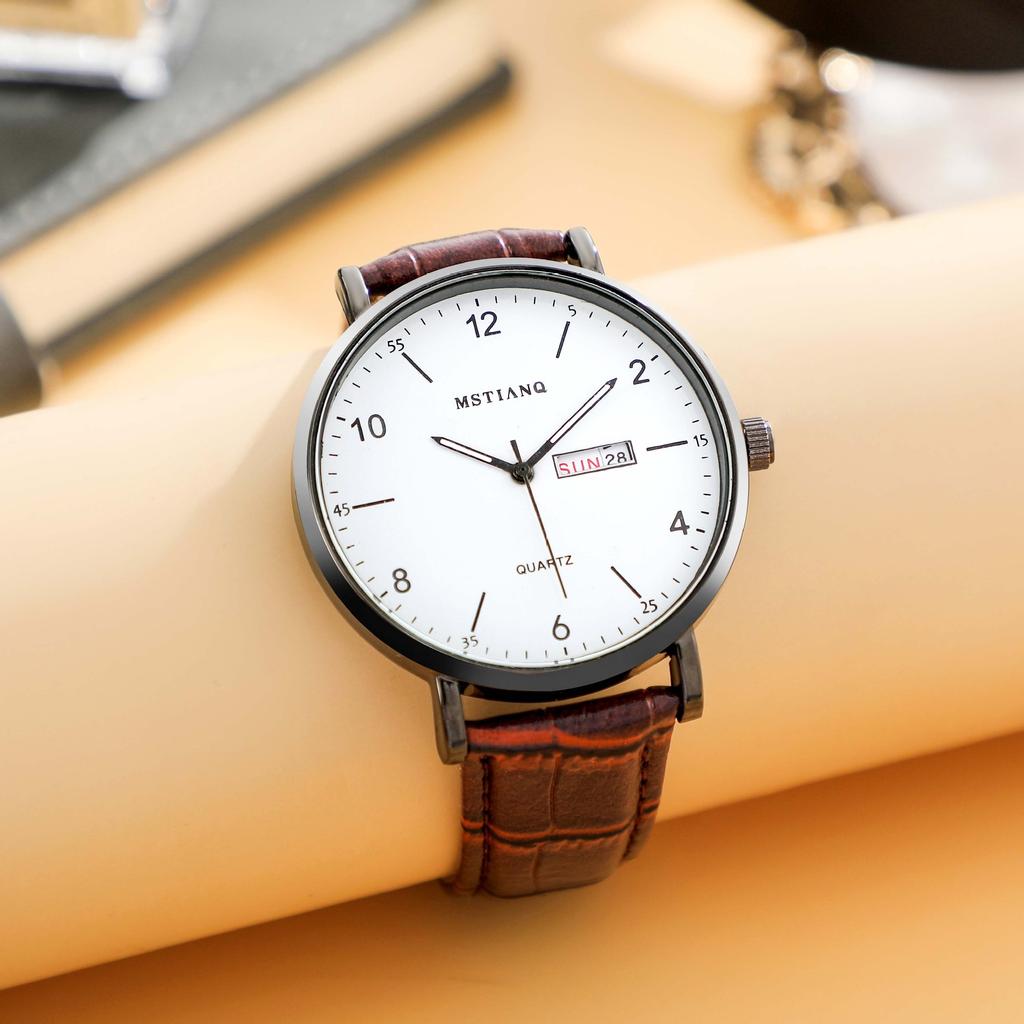 Moderne Herrenuhr, Ultradünn mit Datum, Nicht-mechanische Quarzuhr, Business-Stil, Hochwertige Attraktive Uhr, Herren