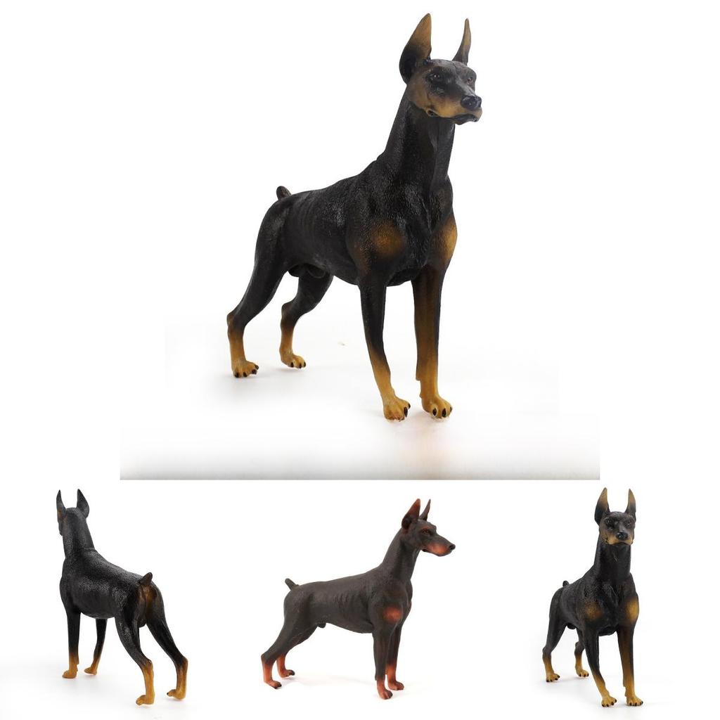 Kids Pvc Doberman Dog Figure For Playroom Decor And Farm Animal Collection