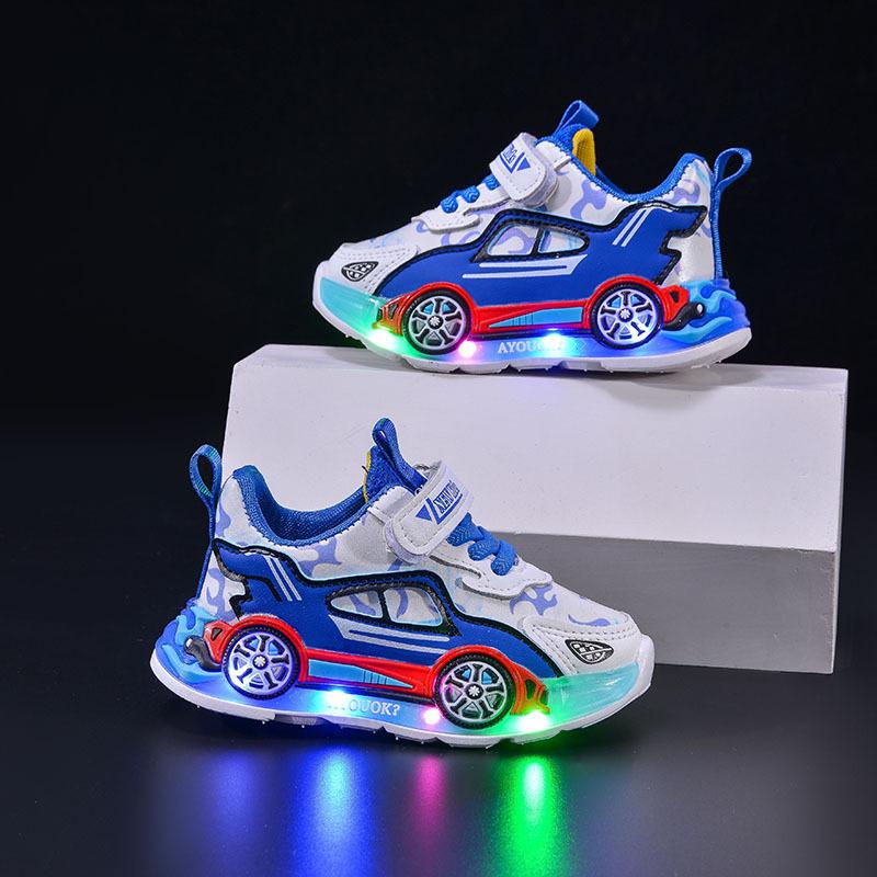 New Style Sports Shoes - Cartoon Casual Shoes for Boys - Bright Light Shoes for Boys