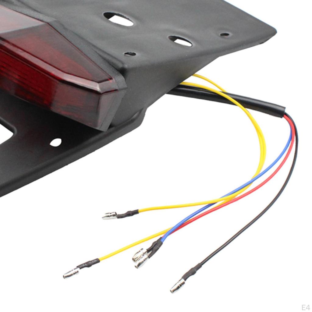 LED Brake Rear Stop Plate Holder Lights Universal for Motorbikes Bike Accessories
