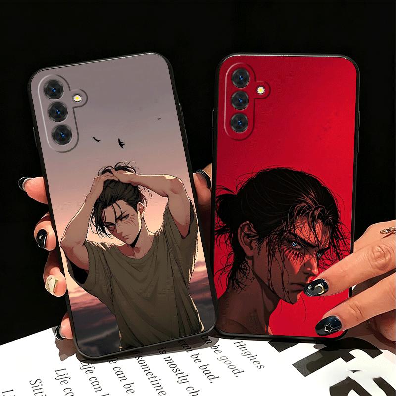 A-Attack On T-Titan Eren Yeager Soft Phone Case for Samsung A17 A37 A57 A16 A26 A36 A56 A15 A25 A35 A55 A14 A24 A34 A54 A13 A23