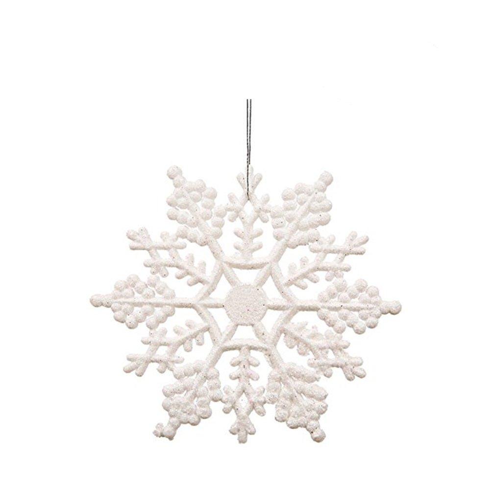 12 Pcs Indoor 3d Fake Ornaments Christmas Decoration for Tree Artificial Snowflakes Decorations
