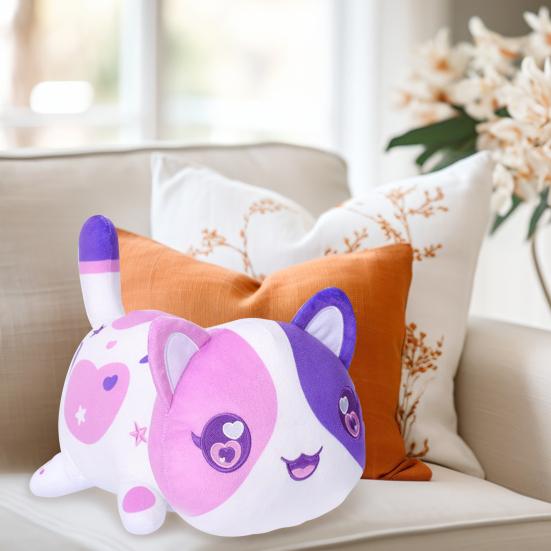 Peluche Exquise Adorable Poupée Chat en Peluche Jouet Rembourrage Coton PP Animal en Peluche pour Enfants et Amoureux des Chats