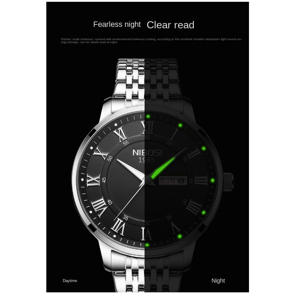 NIBOSI Brand Men's Quartz Watch Fashion Simple Student Watch