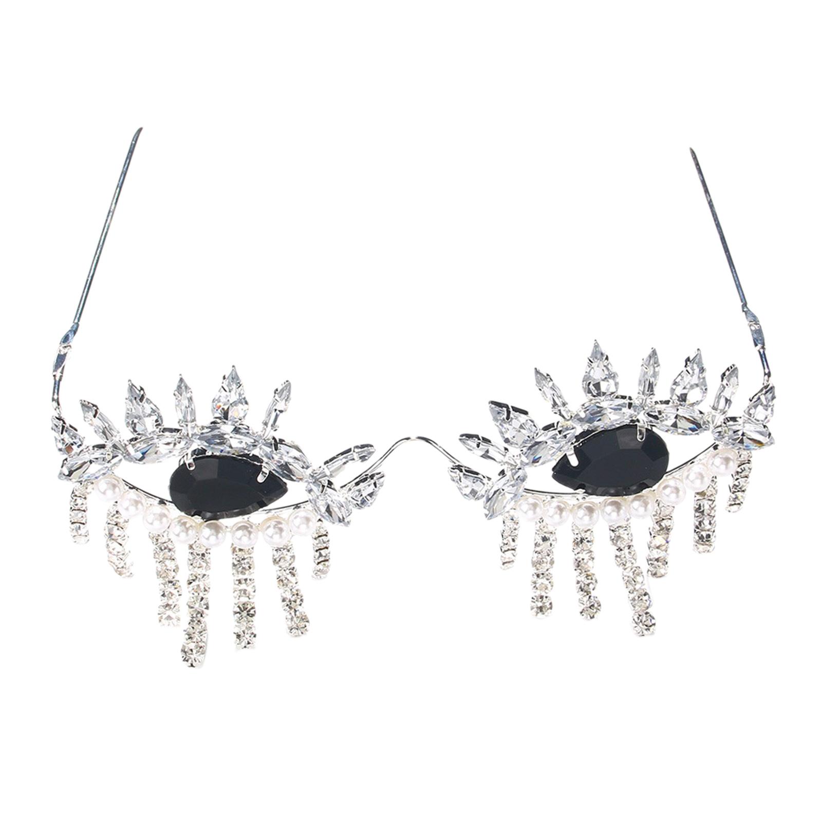 

Eye Catching Pendant Glasses with Exaggerated Diamond Detail Perfect Face Jewelry for Various Face Shapes and Occasions 1