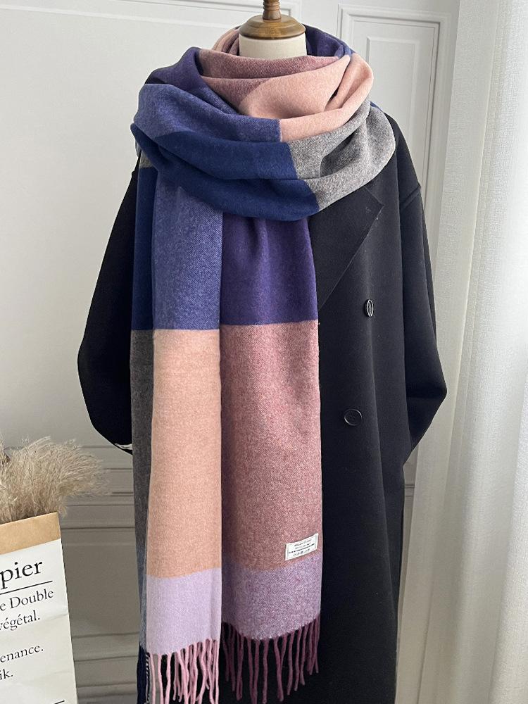 

Женский шарф Осень Зима Винтажный Стиль Преппи Клетка Накидка Шарф Пашмина Женщина Женщина Платок Шарф Шаль Унисекс Мужчины Накидка