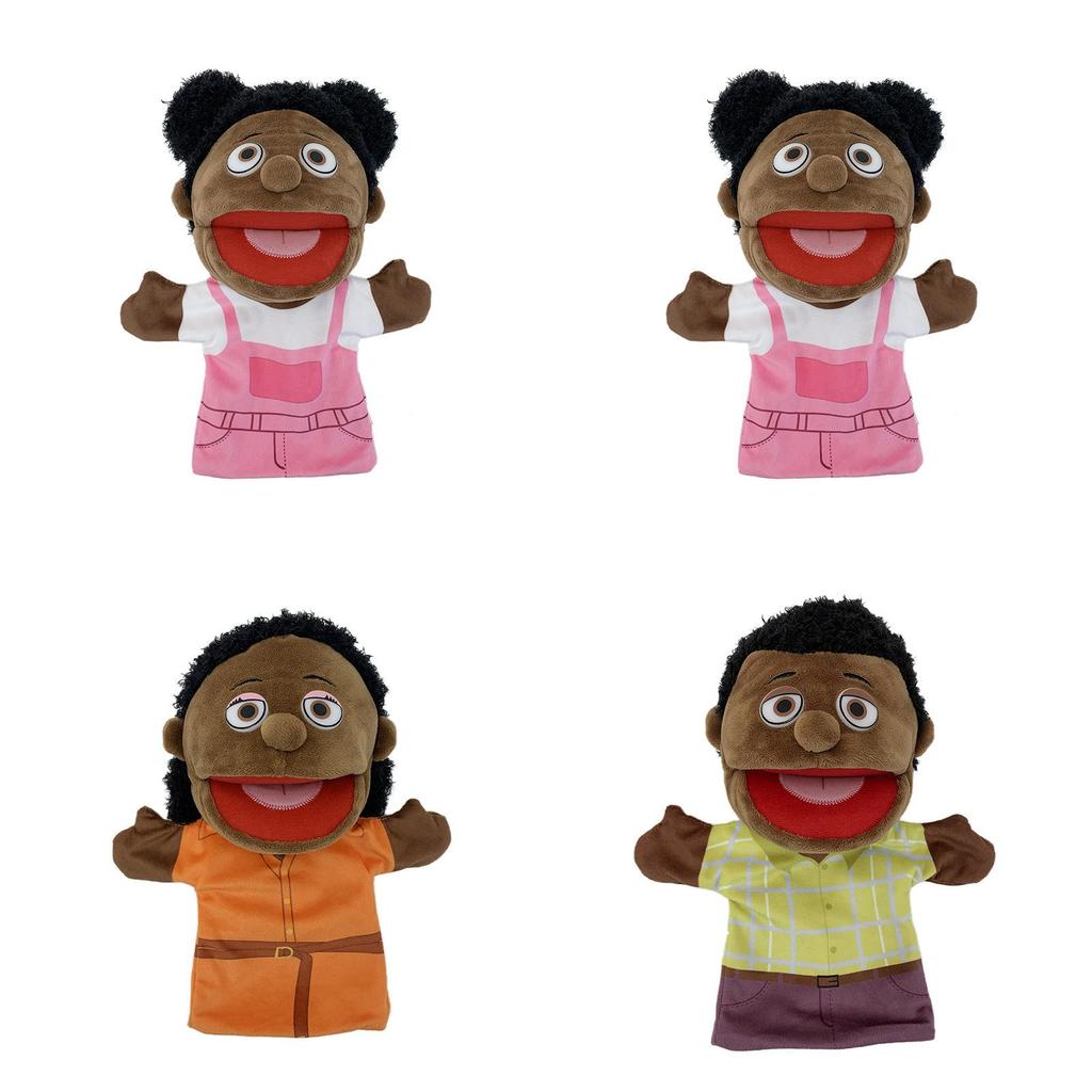 Cartoon Black Half Body Hand Puppet For Interactive Storytelling