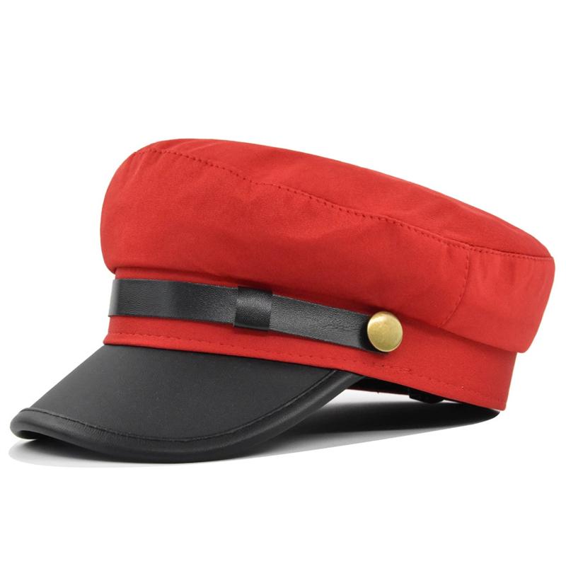 Herbst und Winter Vielseitige Baskenmütze Retro Flache Kappe Kleines Gesicht Schwarze Malerhut Modehut Klassisch Vielseitig Verstellbar