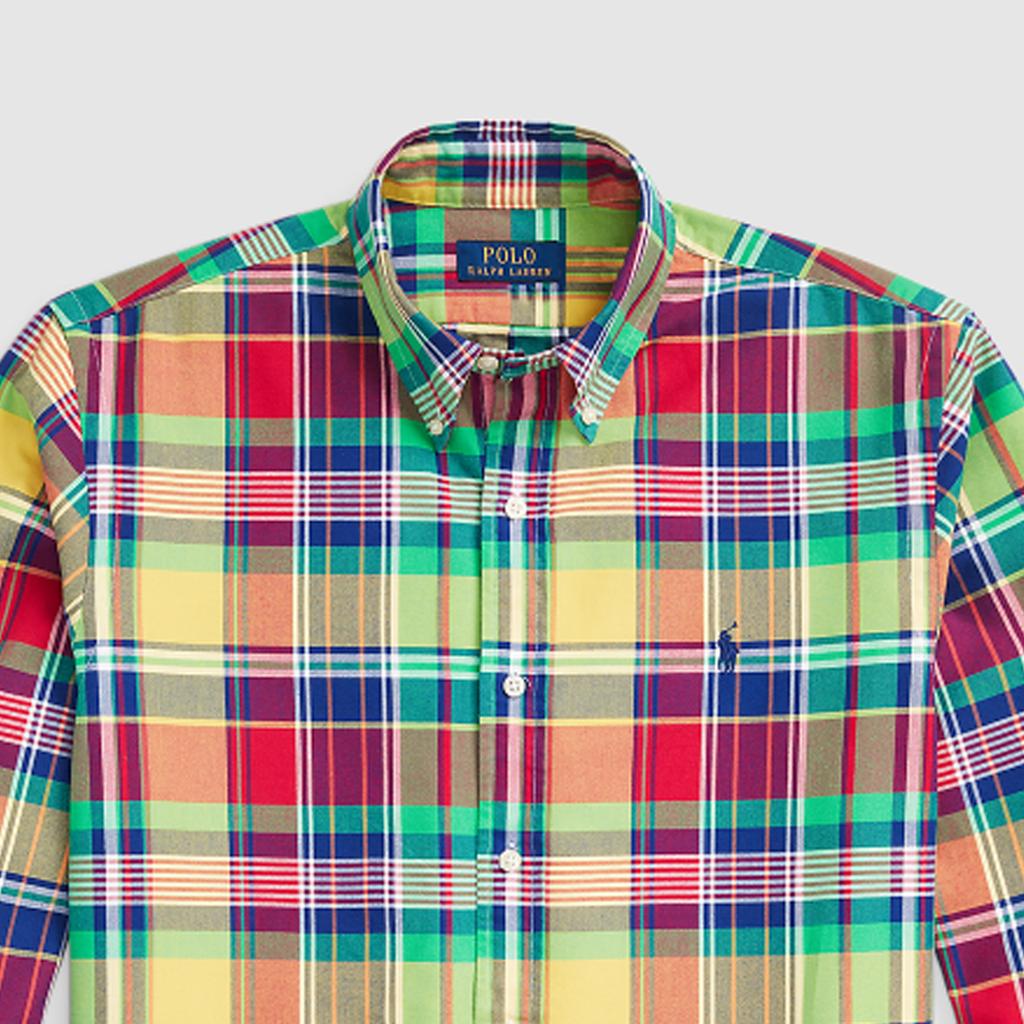 Polo Ralph Lauren Ss24 Plaid Logo Embroidered Single-Breasted Long Sleeve Shirt Men Shirts Multicolor MNPOWOV16823465-700