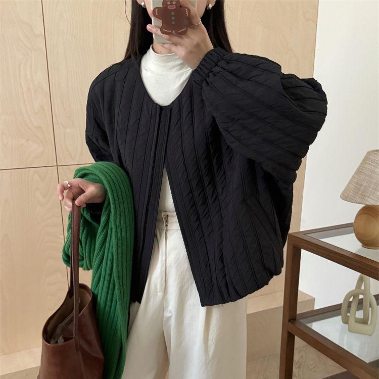 Women's Winter Faux Mink Fur Coat Cotton Padded Thickened Korean Style Double Breasted Overcoat