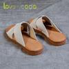 love ycodo Brand Summer Women's and Student Natural Leather Slippers Size 35-43