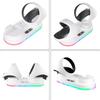 Controller Charger Charging Dock Compatible For Ps Vr2 Handle Charging Stand With Indication Light RGB Lamp