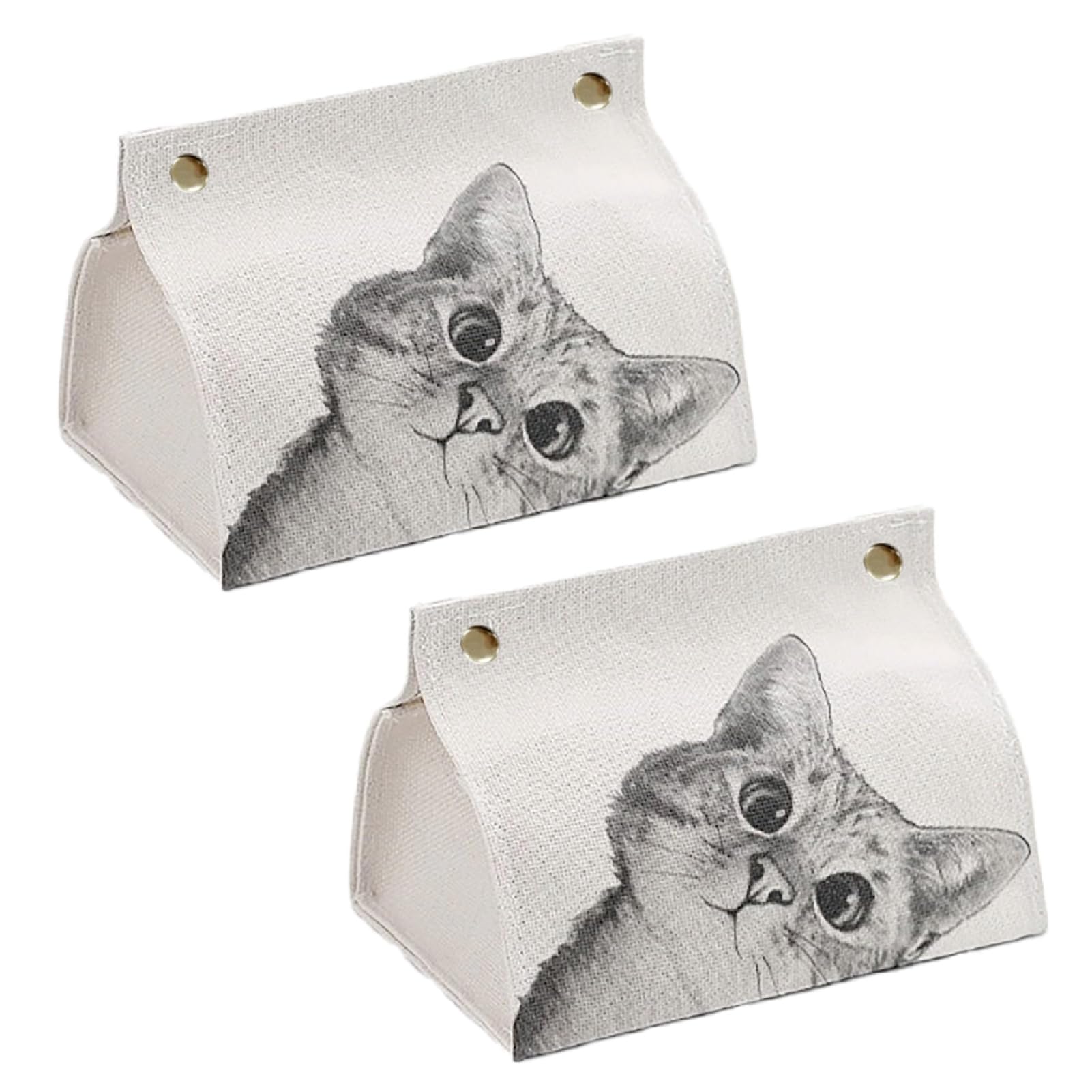 

Famimueno Tissue Cute Animal Cat Funny Soothing Gift Case, Cover, Face, (2, Off-White)