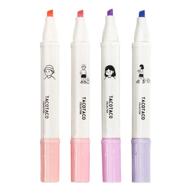 

4Pcs Classroom Organization Marker Pen Fluorescent Highlighters Soft Color Coding Systems For Marking And Office Use