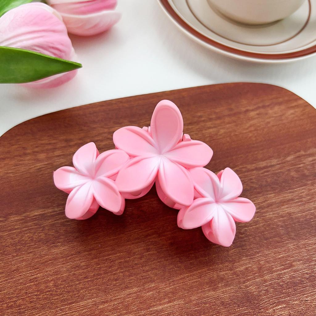 Summer Style Candy-Colored Three-Flower Plastic Beautiful, Fashionable, Simple, Sweet And Cute Hair Clip For Women