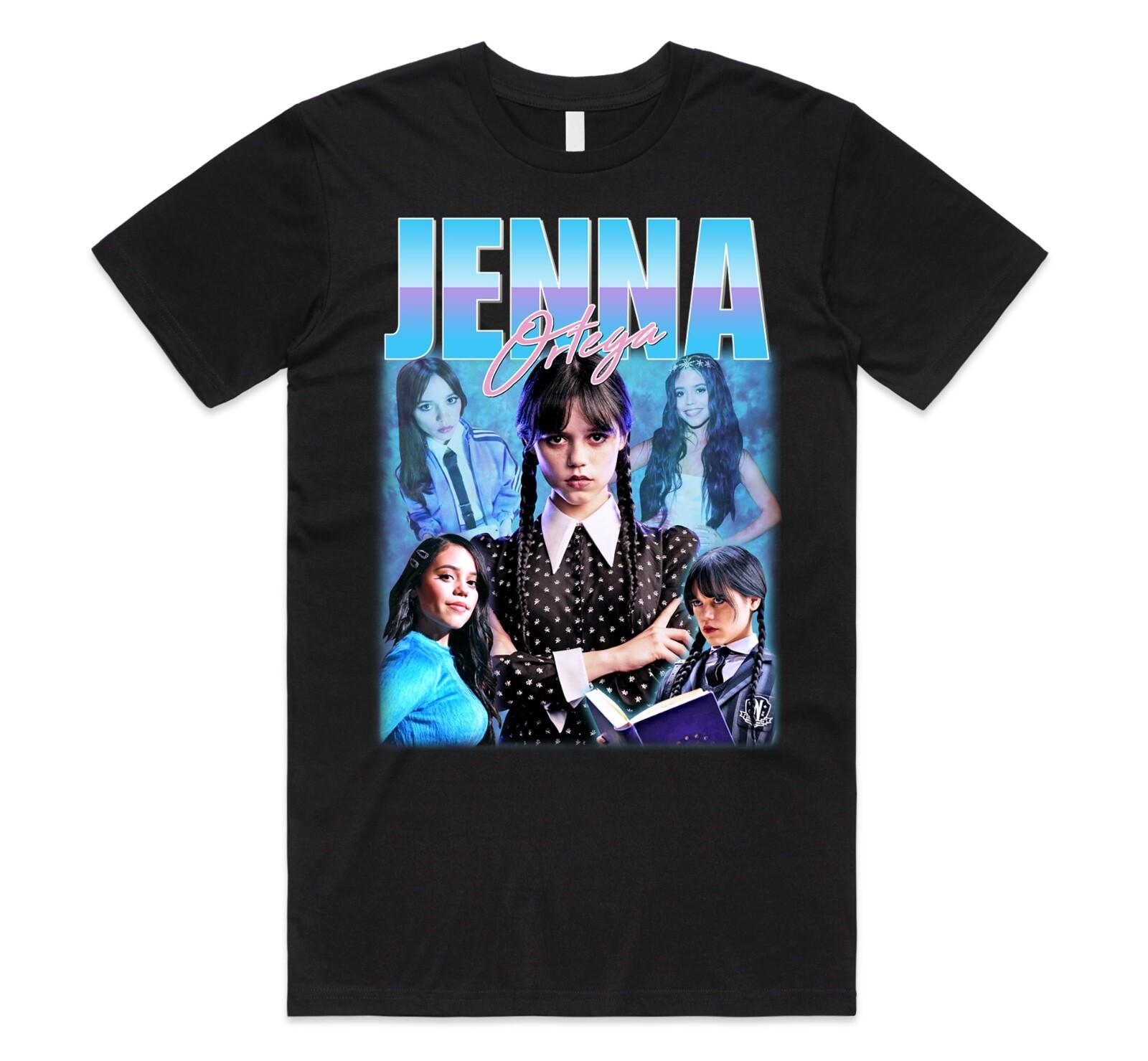Jenna Ortega Homage T-shirt Top TV Show Gift Adult Unisex Wednesday Addams XXXL