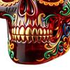 Niche Atmosphere Bar Decor Day of The Dead Wine Glass, with 3D Relief Painting, Hand-Painted Decorative Glass for Home Gothic Skull Whiskey