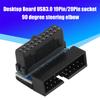 1/2/3Pc For Motherboard USB3.0 20 Pin Male To Female Extension Adapter 90 Degree Angled Converter Type C Power Adapter Connector