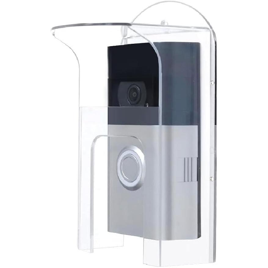 Doorbell Rain Cover Weatherproof Compatible for Ring/Blink/Google Nest Video Doorbell, Large Acrylic Doorbell Cover Protector for Outside Camera