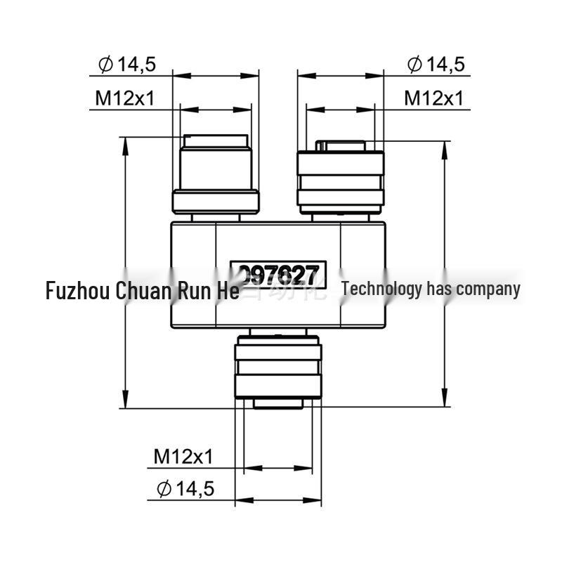 Euchner Y-Type M12AC-YD-SBB-097627 Distributor Straight Plug Original AC-YD-SBB-097627