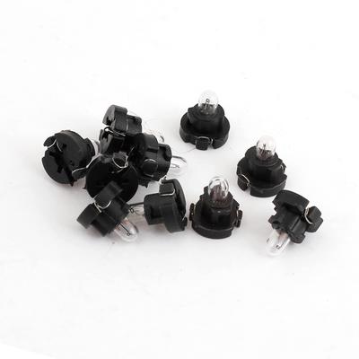 ACROPIX Light Bulb Auto Dashboard Indicator Side Light Internal T3 1 Yellow Black 10pcs