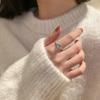 Mode Glänzende Blaue Kristall Planet Ringe Y2K Emo Mädchen Fee Exquisite Offene Finger Ring Frauen Hochzeit Party Trendy Schmuck