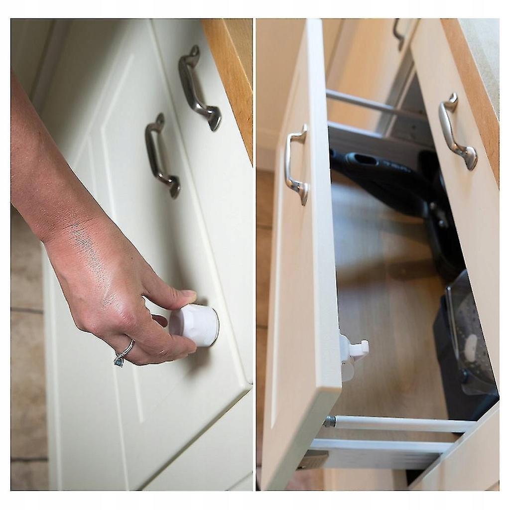 Magnetic Furniture and Drawer Locks for Children, Set of 4 + Key